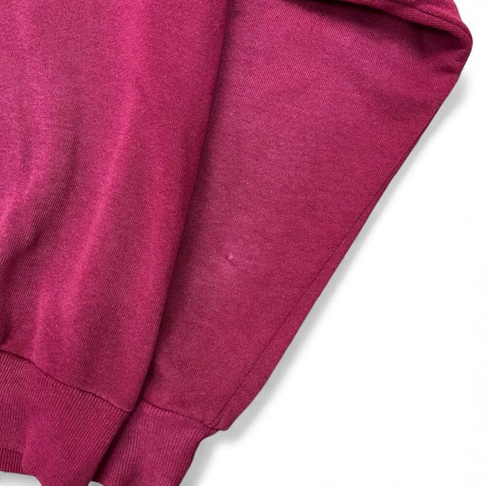 Vintage Winter Chickadee Bird Grannycore Double Collar Crewneck Sweatshirt M Red - Picture 7 of 14